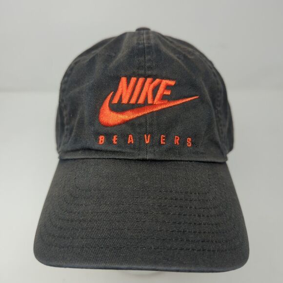 Nike OSU Strapback Hat Adjustable Oregon State Beavers Black Heritage86 Cap - Picture 1 of 9